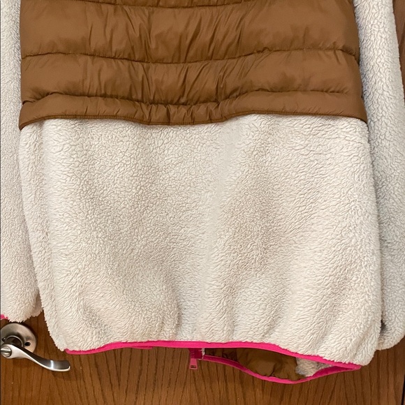 LANE BRYANT UGC Women’s Size 14/16 Brown Cream Puffer Jacket with Pink Accents - Picture 14 of 15